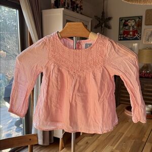 GAP Light Pink Kids Blouse with Embroidery